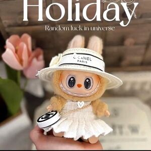 Labubu Luxury Clothes Set Labubu Designer Dio Skirt Clothing with Hat an…